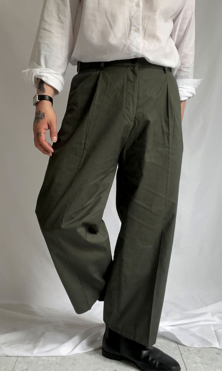 maden waist point slacks pants 4color